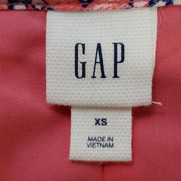 GAP Pink Blue Sleeveless Belted Halter Neck Summer Shift Dress With Pockets XS - Picture 11 of 12